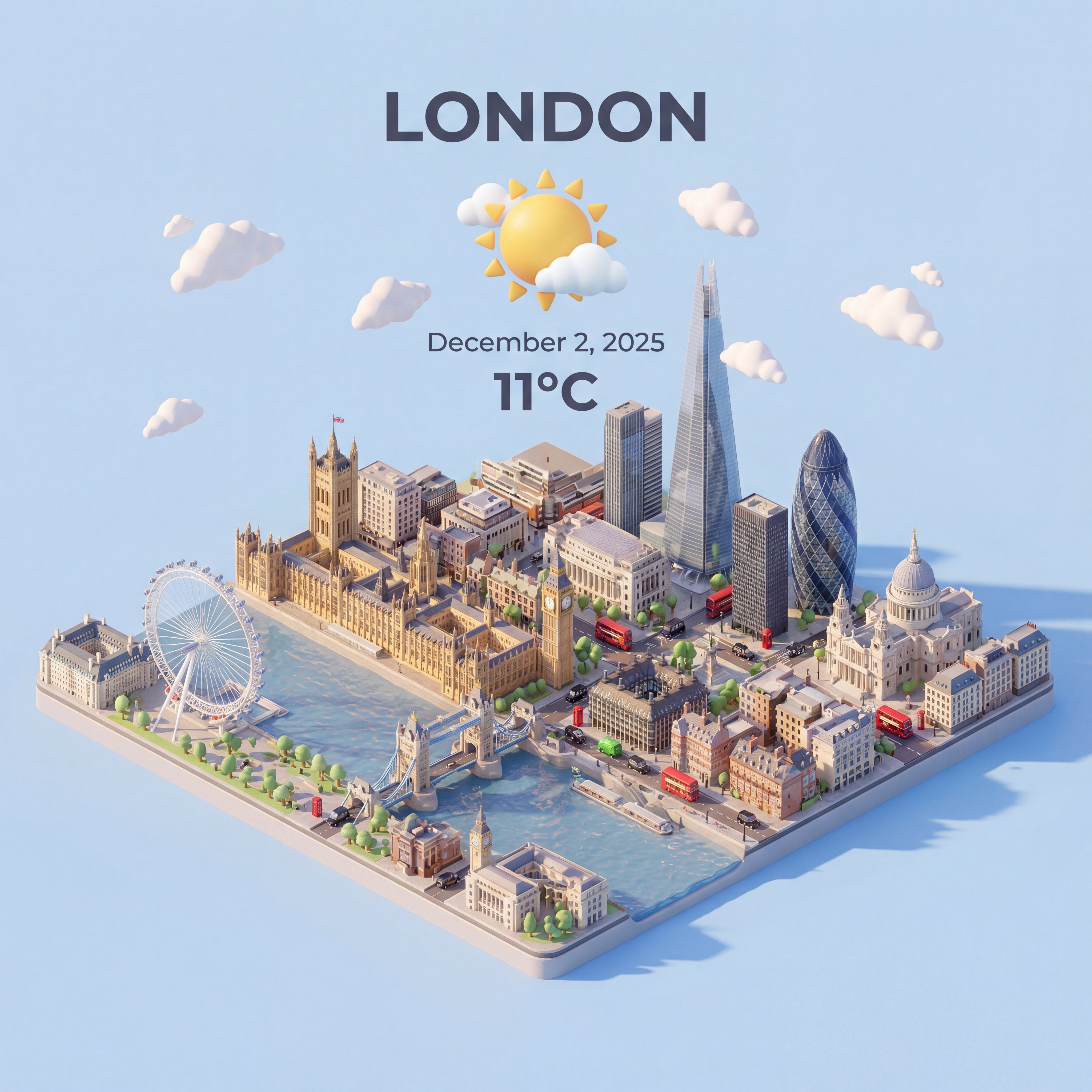 Isometrische Stadtminiatur