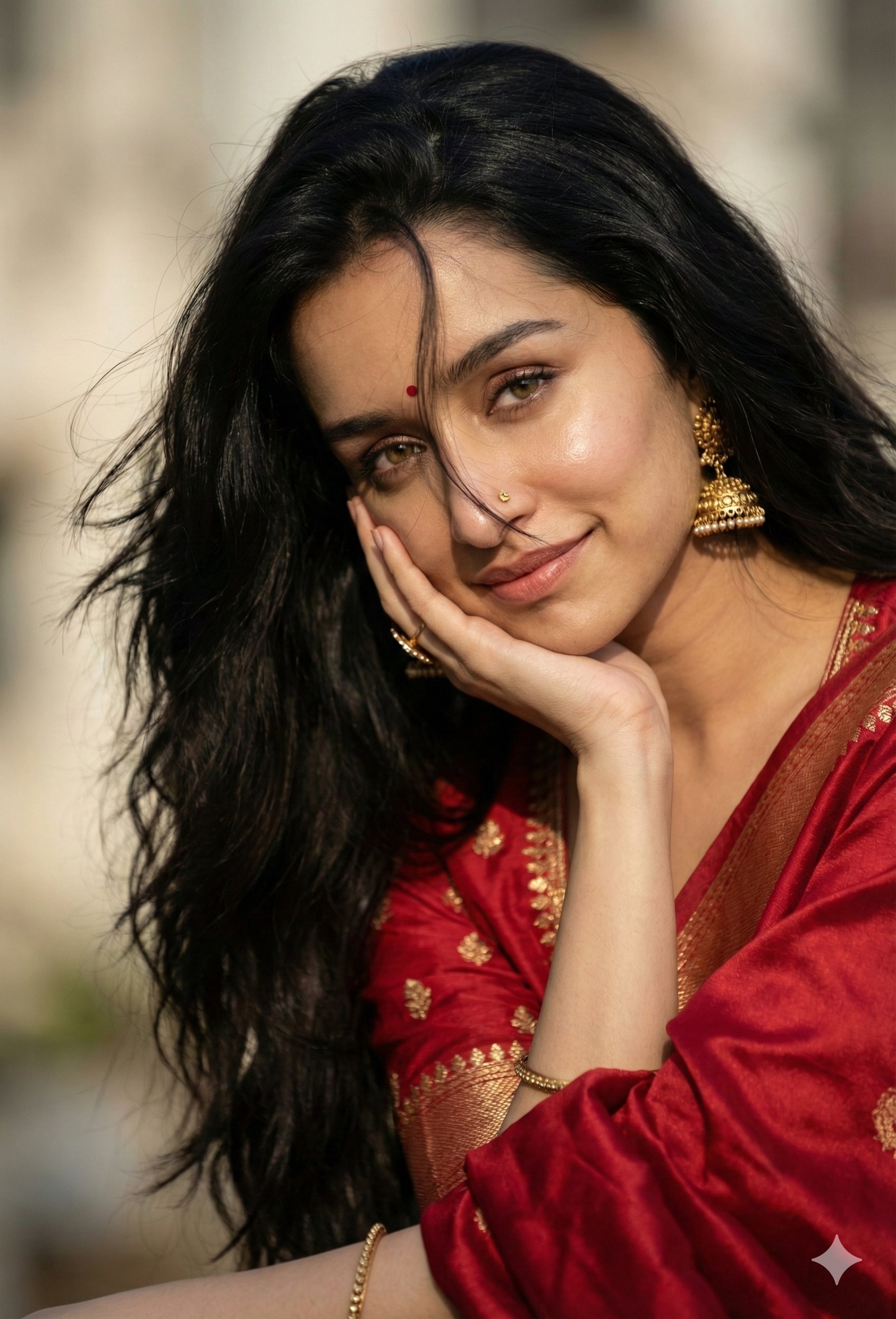 Elegantes Saree-Porträt