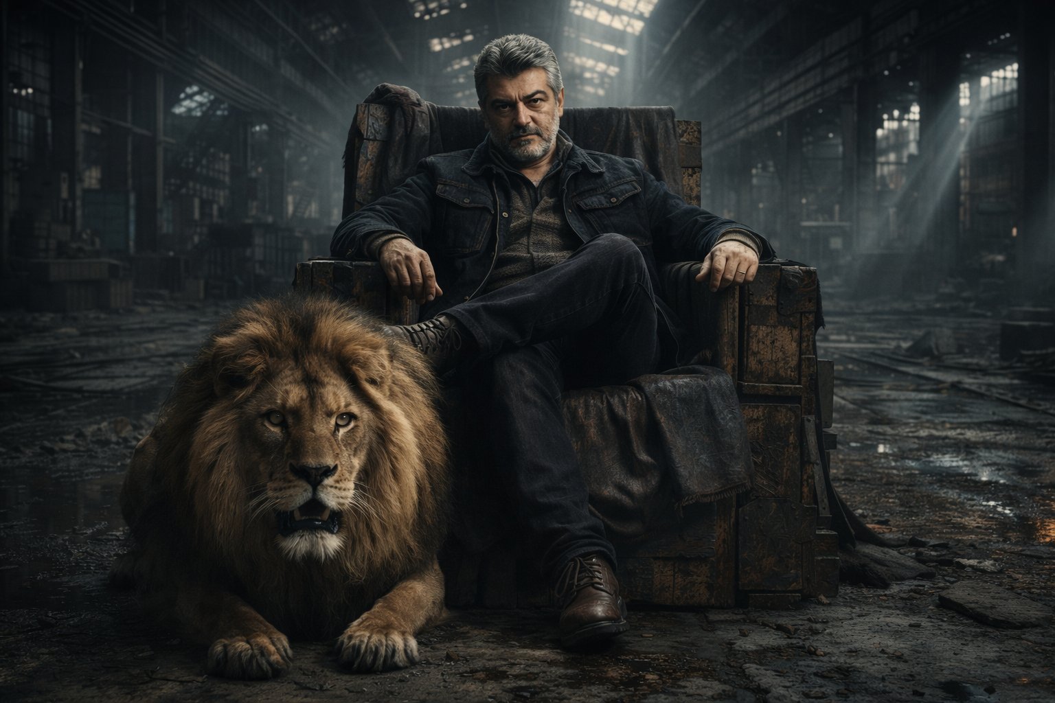 Mafia-Pate mit Löwe