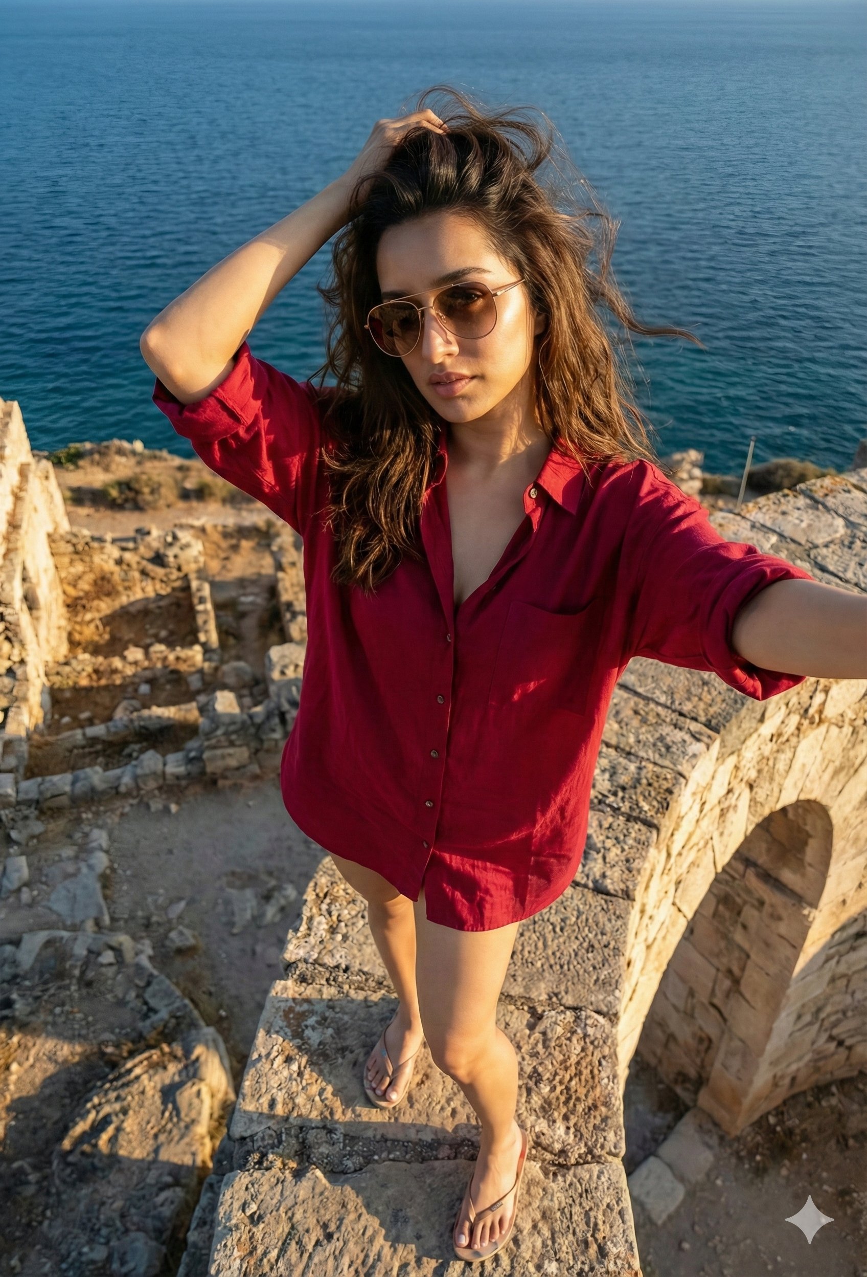 Glamouröses Indischer Ozean-Selfie